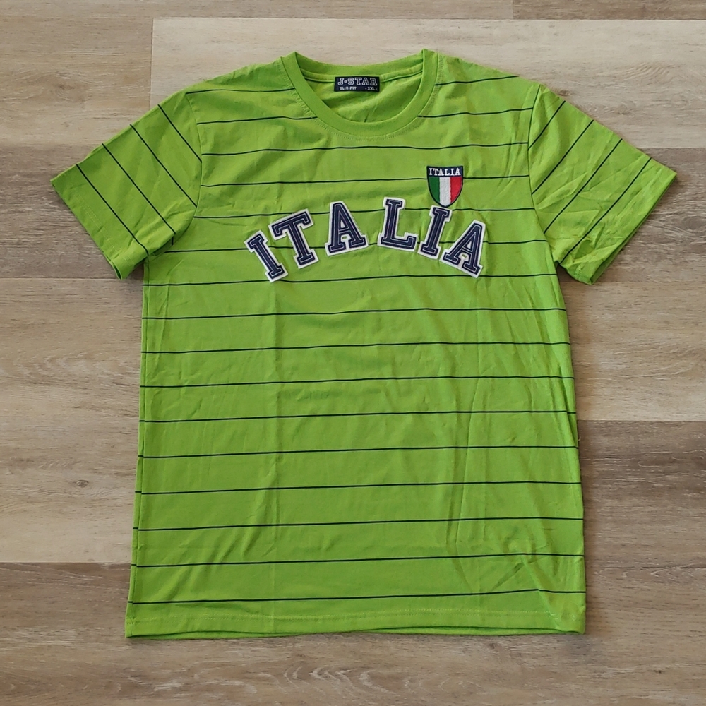 J-Star Italia Logo Green Slim Fit Short Sleeve T-Shirt Size XXL